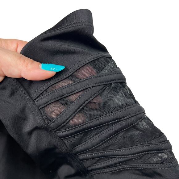 Torrid Strappy Lace Up Lattice High Rise Bikini Swimsuit Black Top 0, Bottom 2X - Picture 11 of 13